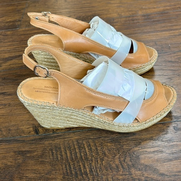 Anthropologie NAGUISA Espadrille Wedge Slingback Hand Crafted in Spain Sandals - Picture 5 of 17